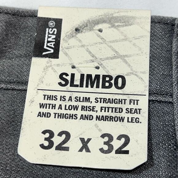 Vans Off the Wall Slimbo Denim Jeans Women 32x32 Gray Slim Fit Low Rise New - Picture 6 of 10